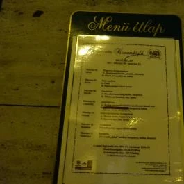 Régiposta Kisvendéglő, Miskolc - Étlap/itallap