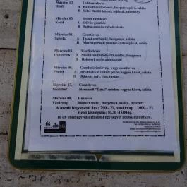 Régiposta Kisvendéglő, Miskolc - Étlap/itallap