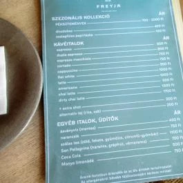 Freyja - Buda Budapest - Étlap/itallap