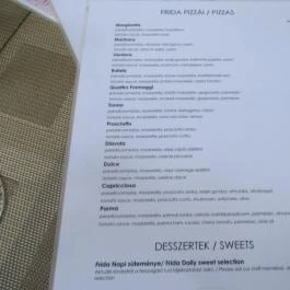 Frida Budapest - Étlap/itallap