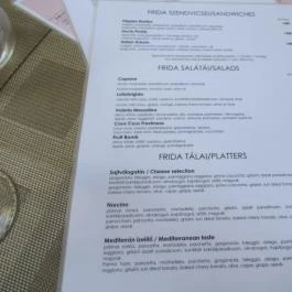 Frida Budapest - Étlap/itallap