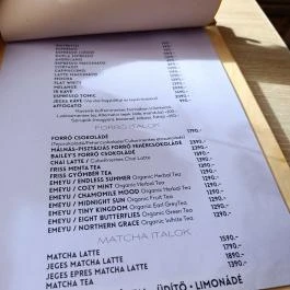 Fruska Bistro - Nádor utca Budapest - Étlap/itallap