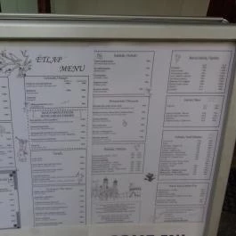 Fülemüle Étterem, Budapest - Étlap/itallap