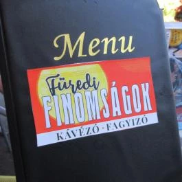 Füredi Finomságok Kávézó-Fagyizó, Mátrafüred - Étlap/itallap