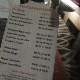 Furmint Drinkbár, Egerszalók - Étlap/itallap