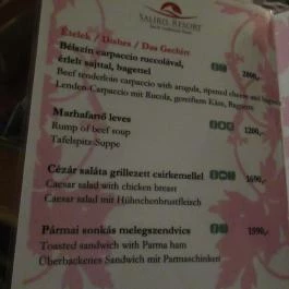 Furmint Drinkbár, Egerszalók - Étlap/itallap