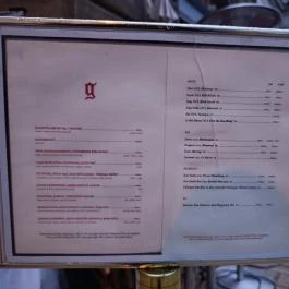 Galamb vendéglátás, Budapest - Étlap/itallap