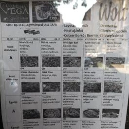 Ganesha Vega Ételbár Budapest - Étlap/itallap