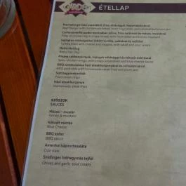 Gárden Budapest - Étlap/itallap