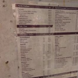 Gárden Budapest - Étlap/itallap