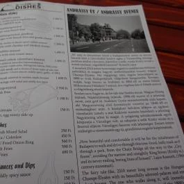 Gárden Budapest - Étlap/itallap