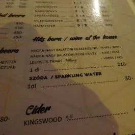 Garzon Cafe Budapest - Étlap/itallap