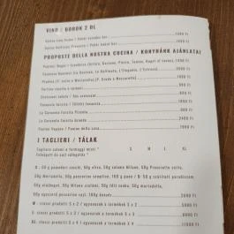 Gastronomia Da Nandin Budapest - Étlap/itallap