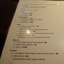 Gdansk Könyvesbolt & Büfé Budapest - Étlap/itallap