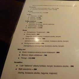 Gdansk Könyvesbolt & Büfé Budapest - Étlap/itallap