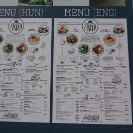 Gelarto Grande, Budapest - Étlap/itallap