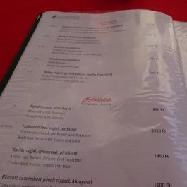 Generális Étterem, Sopron - Étlap/itallap