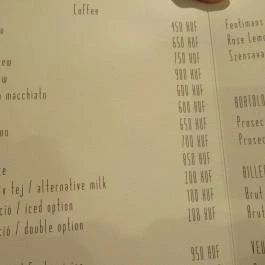 Gentry Coffee & Brunch Budapest - Étlap/itallap