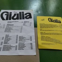 Giulia Budapest - Étlap/itallap