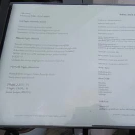 Gléda Vendéglő Budapest - Étlap/itallap