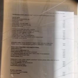 Goli Budapest - Étlap/itallap