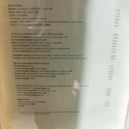 Goli Budapest - Étlap/itallap