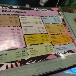 Gólya Presszó Budapest - Étlap/itallap