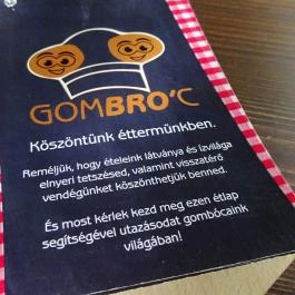 GomBRO'c Étterem Budapest - Étlap/itallap