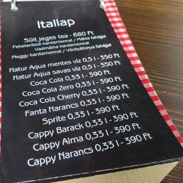 GomBRO'c Étterem Budapest - Étlap/itallap
