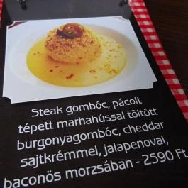 GomBRO'c Étterem Budapest - Étlap/itallap