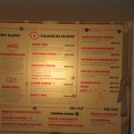 Good Karma Kitchen - Lövőház utca Budapest - Étlap/itallap
