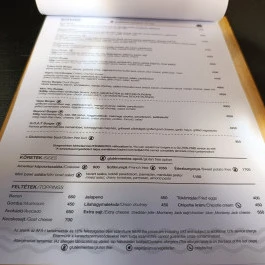 Goodbar Buda (Pizza & Burger), Budapest - Étlap/itallap