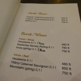 Gossip Coffee Budapest - Étlap/itallap