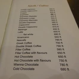 Gossip Coffee Budapest - Étlap/itallap