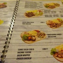 Grill Mánia Budapest - Étlap/itallap