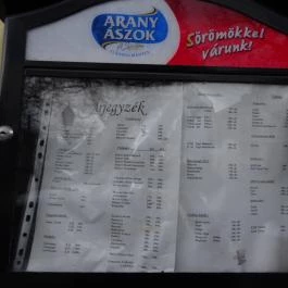 Gyöngyvirág Presszó, Vác - Étlap/itallap