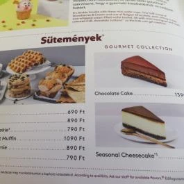 Häagen Dazs - Aréna Plaza Budapest - Étlap/itallap