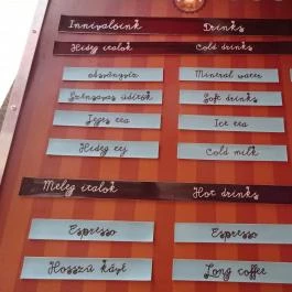 Habos Gofri Budapest - Étlap/itallap