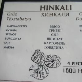 Hachapuri Grúz Étterem Budapest - Étlap/itallap