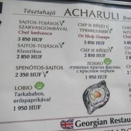 Hachapuri Grúz Étterem Budapest - Étlap/itallap