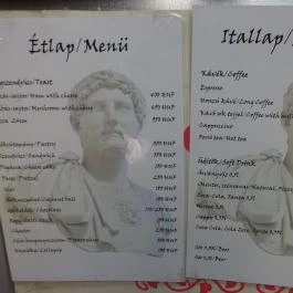 Hadrianus Kávézó Budapest - Étlap/itallap