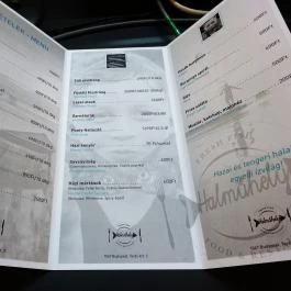 Halműhely - Teréz körút Budapest - Étlap/itallap