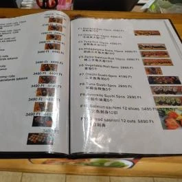 Hana Sushi Restaurant Budapest - Étlap/itallap