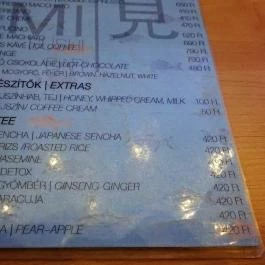 Hanami Sushi Bar - Europeum Budapest - Étlap/itallap