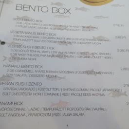 Hanami Sushi Bar - Europeum Budapest - Étlap/itallap