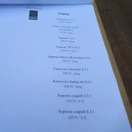 Hangár Bistro Budapest - Étlap/itallap