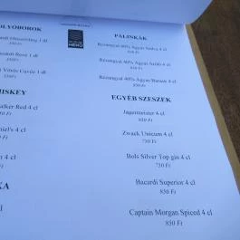 Hangár Bistro Budapest - Étlap/itallap