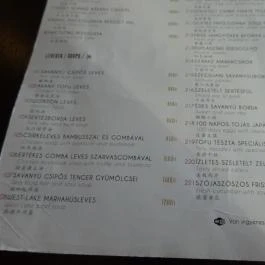 Hange Budapest - Étlap/itallap