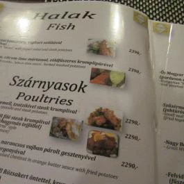 Hangulat Kisvendéglő Budapest - Étlap/itallap