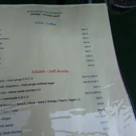 HannaRóza Étterem Budapest - Étlap/itallap